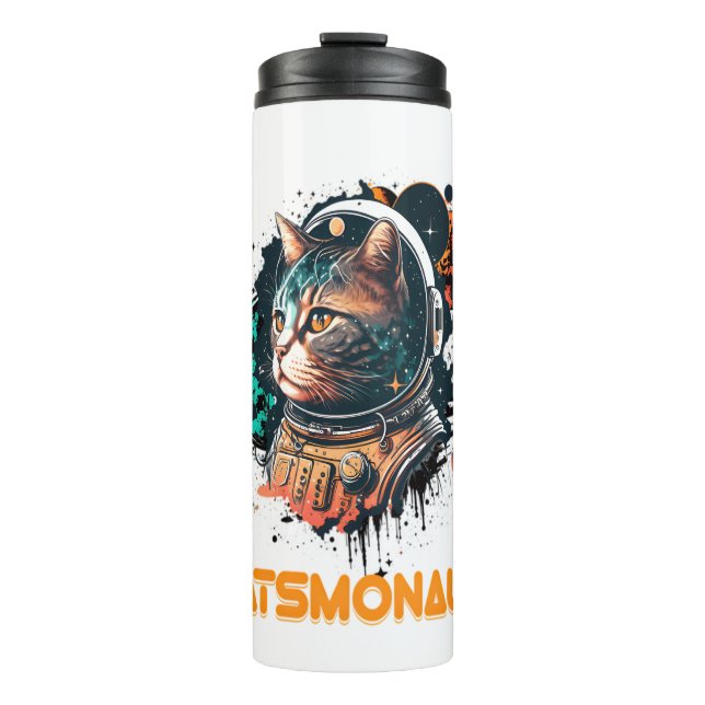 Catsmonaut Astronaut Cat Or Space Cat Thermal Tumbler (Front)
