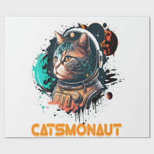 Catsmonaut Astronaut Cat Or Space Cat Wrapping Paper