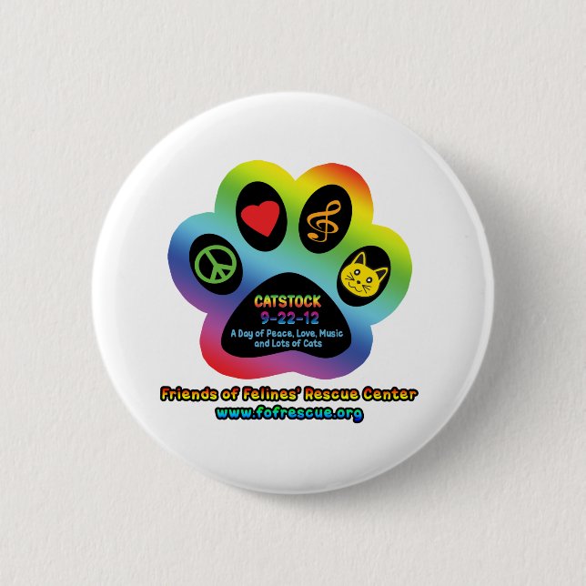Catstock 2012 6 cm round badge (Front)