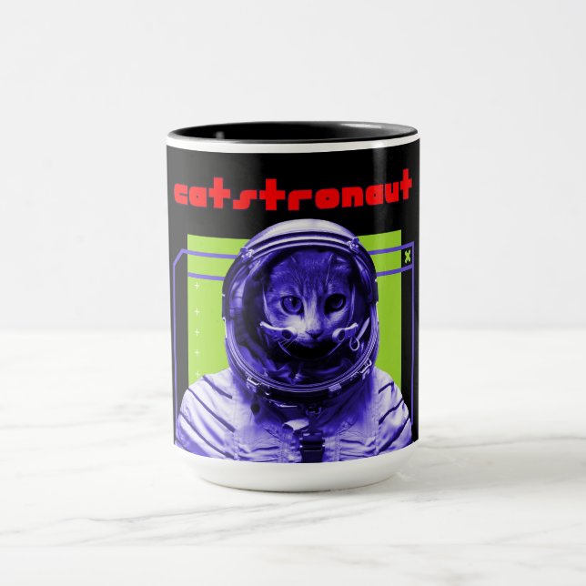 Catstronaut Cat Spaceman Mug (Center)