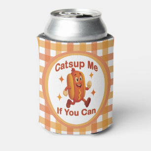 Catsup Me If You Can Funny Hot Dog – Ketchup Pun Cooler
