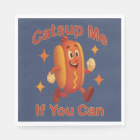 Catsup Me If You Can Funny Hot Dog – Ketchup Pun