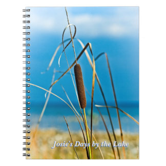 Cattail by the Lake Shore Custom Notebook