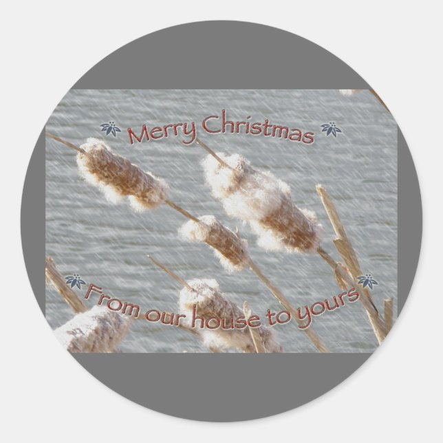Cattails Christmas Stickers (Front)