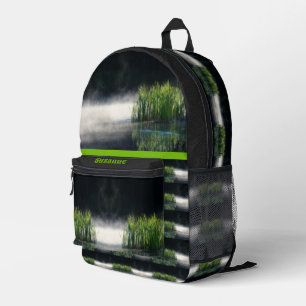 Cattails In Mist Personalised Printed Backpack
