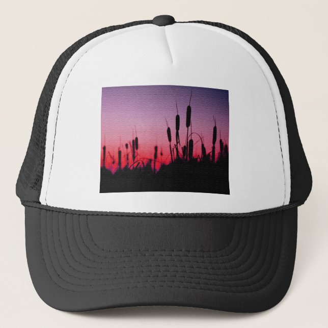 Cattails in the Sunset Trucker Hat (Front)