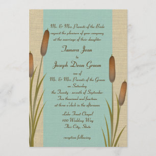 Cattails Lake Wedding Invitation