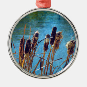 Cattails on the Pond Metal Tree Decoration