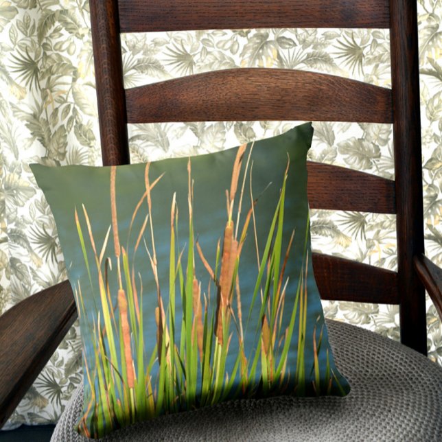 Cattails on the Waterfront Cushion (Creator Uploaded)