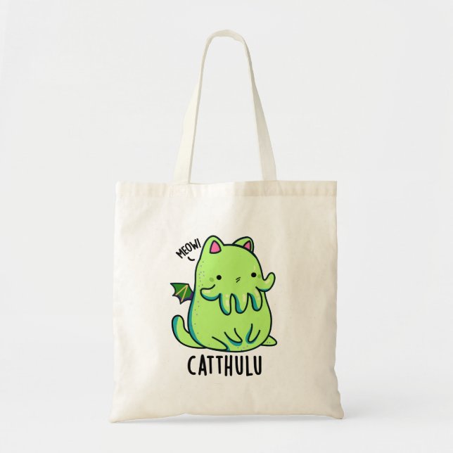 Catthulu Funny Cthulhu Cat Pun  Tote Bag (Front)