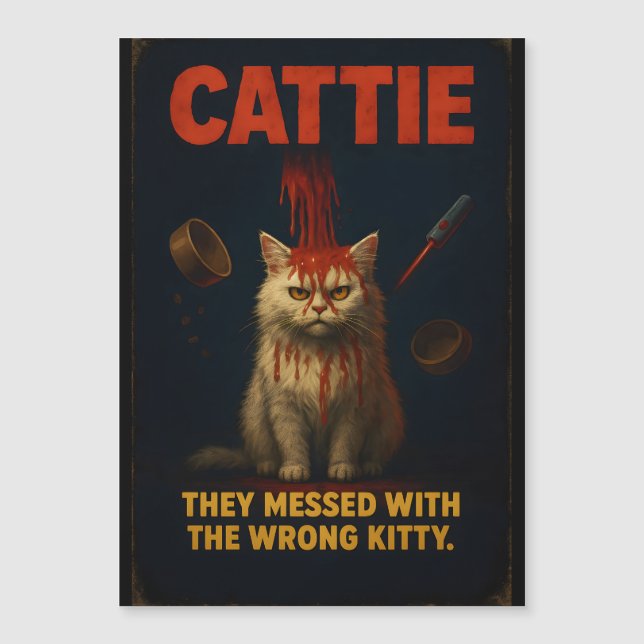 CATTIE – Funny Horror Cat Parody (Front)
