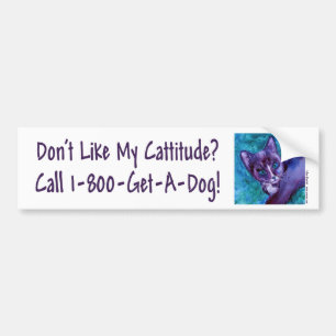 Cattitude Cat Bumper Sticker