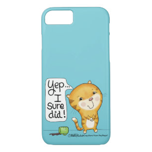 Cattitude- Cat Spills Coffee iPhone 8/7 Case