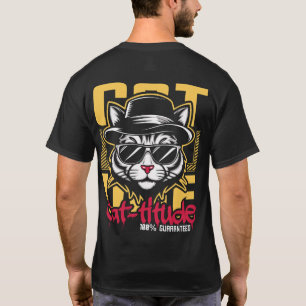Cattitude Cool Cat Urban Streetwear T-Shirt