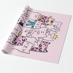 Cattitude Cute Cat, Funny Kitten Cat Lover Gift Wrapping Paper