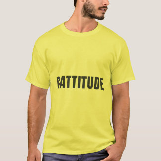 Cattitude Funny Cat Lover Typography Design T-Shirt