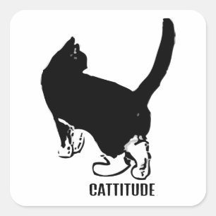 Cattitude Square Sticker