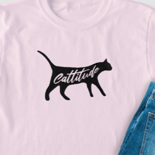 Cattitude t shirt for cat lover Gift for cat mum