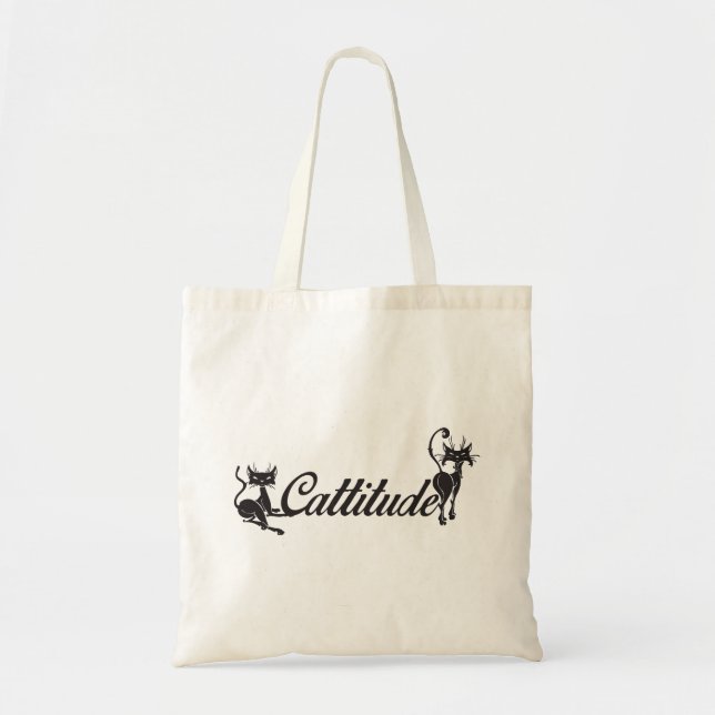 Cattitude Tote Bag (Front)