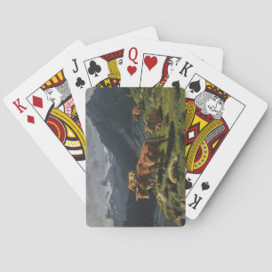 Cattle and Sheep in an Alpine Landscape Playing Cards