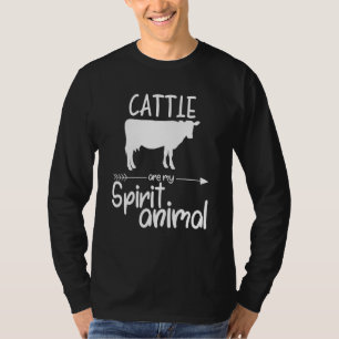 Cattle Are My Spirit Animal For Men Women Cow Bull T-Shirt