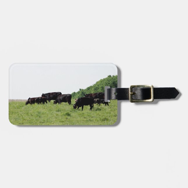 Cattle Black Angus Luggage Tag (Front Horizontal)