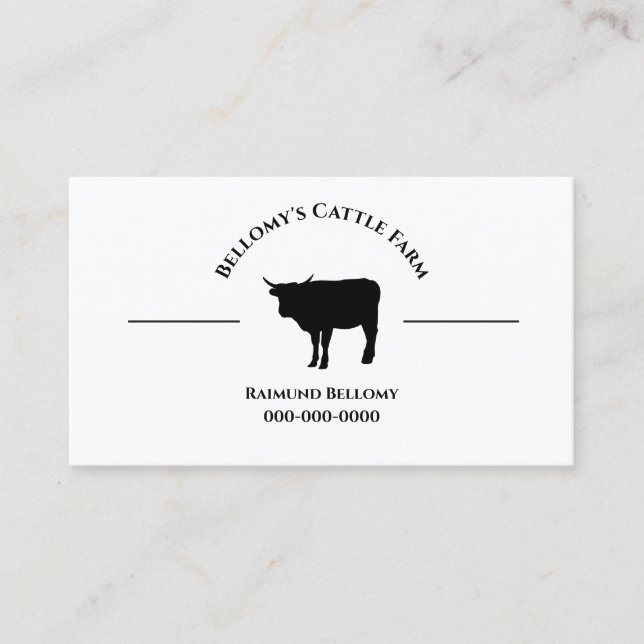 Cattle Business Card (Front)