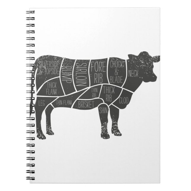 Cattle Butcher Chart Notebook (Front)