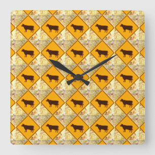 cattle crossing clock