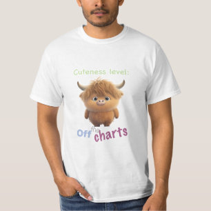 Cattle Cuteness Level Cute Adorable Funny Quote T-Shirt
