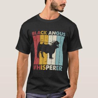 Cattle Dad Mum Cow Whisperer Farmer Black Angus T-Shirt