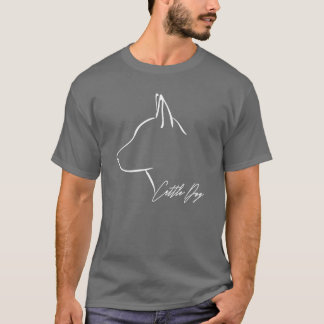 Cattle Dog dog mom dogs profile girl T-Shirt