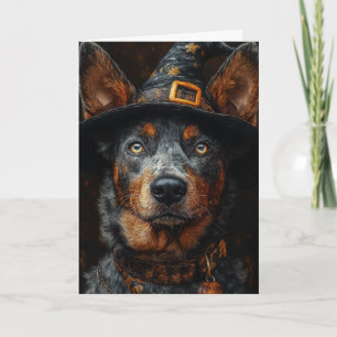 Cattle Dog Halloween Holiday Card