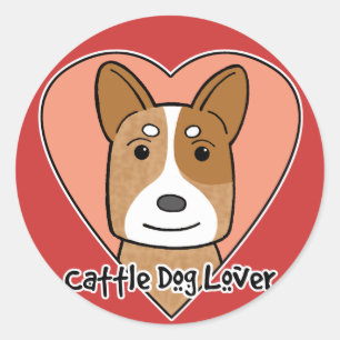 Cattle Dog Lover Classic Round Sticker