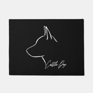 Cattle Dog Profile dog mum Doormat