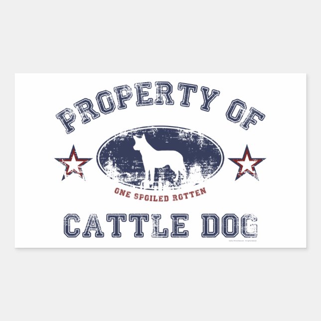 Cattle Dog Rectangular Sticker (Front)