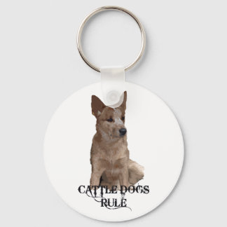 Cattle Dogs Rule Key Ring