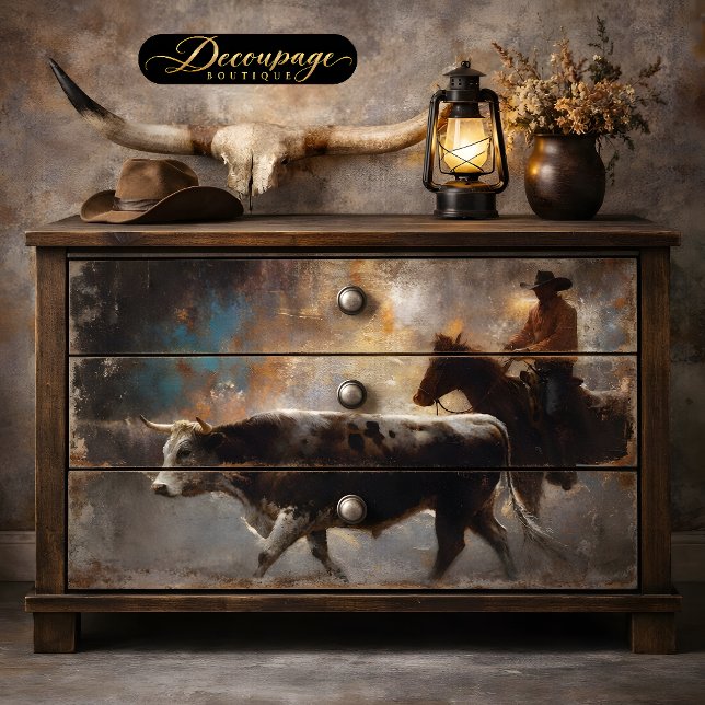 Cattle Drive Decoupage Tissue Paper (Cattle Drive Decoupage Tissue Paper)