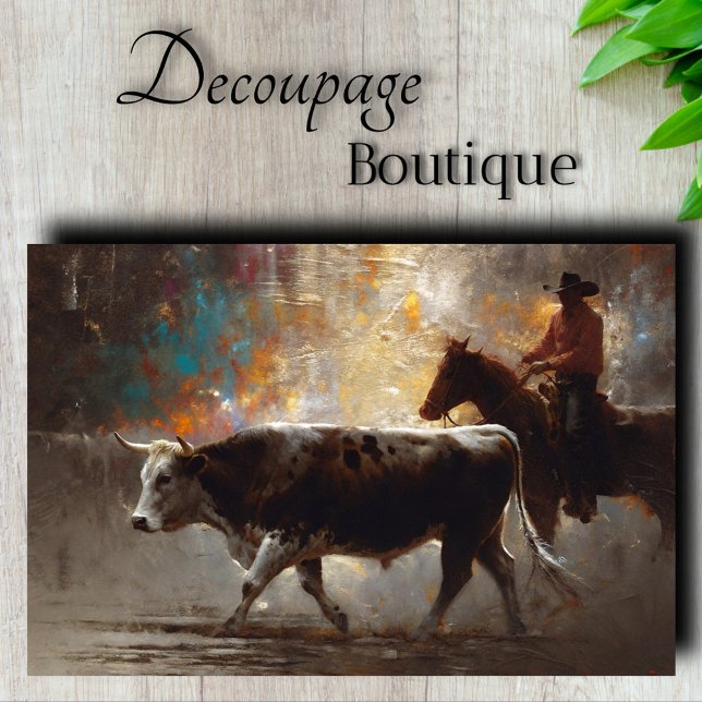 Cattle Drive Decoupage Tissue Paper (Cattle Drive Decoupage Tissue Paper)