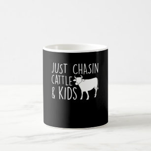 Cattle Farmer Parent Chasin Cattle Kid Cattle Coffee Mug