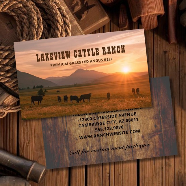 Cattle Farming Beef Ranch Farm Business Card (Creator Uploaded)