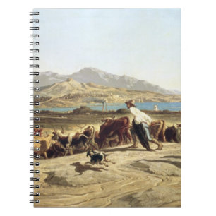 Cattle herding near Marseilles, 1853 (oil on canva Notebook