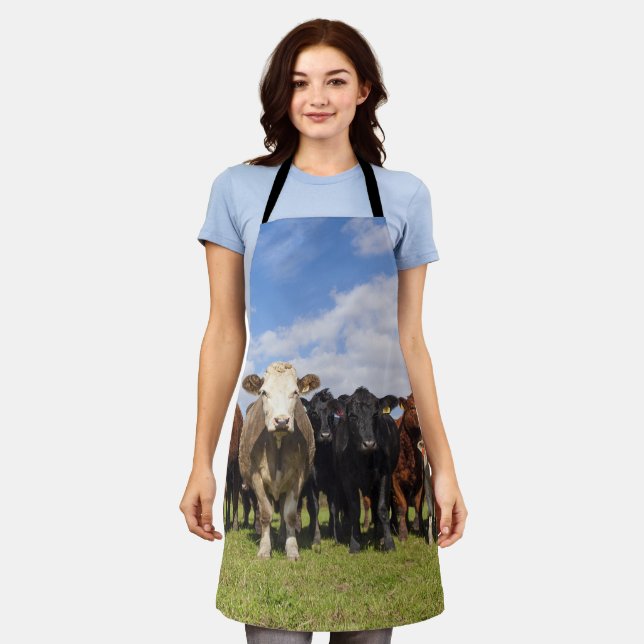 Cattle in the Field Apron (Worn)