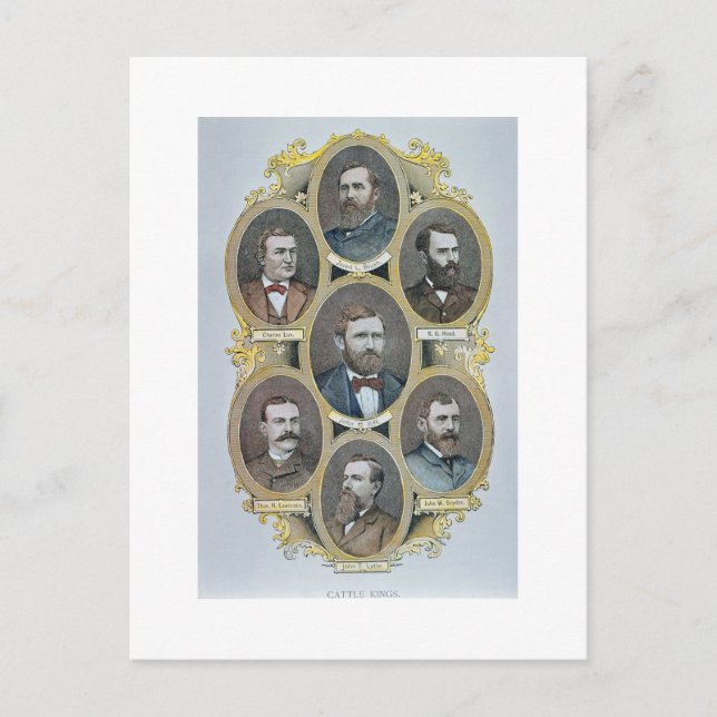 Cattle Kings of the American West, c.1880 (engravi Postcard (Front)