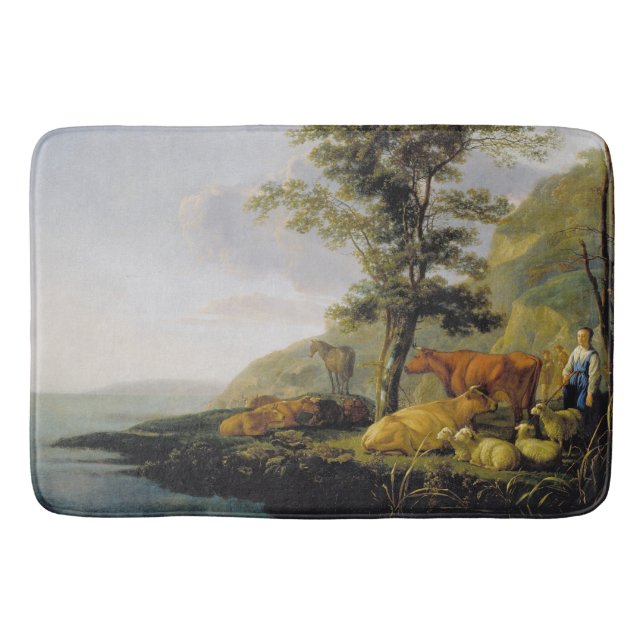 Cattle near a River  Aelbert Cuyp      Bath Mat (Front)
