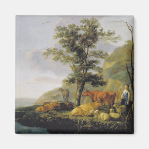 Cattle near a River Aelbert Cuyp Magnet