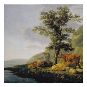 Cattle near a River Aelbert Cuyp Poster