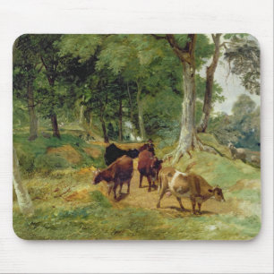 Cattle on a Devonshire Lane Mouse Mat