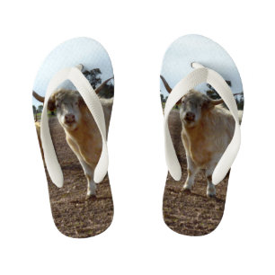 Cattle on the Loose: Highland Cows Wheat Heist Kid's Flip Flops