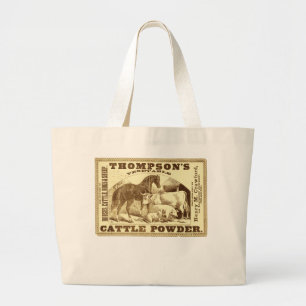 CATTLE POWDER LARGE TOTE BAG